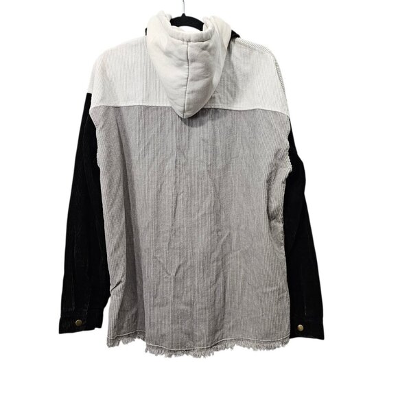 Gameday Couture Purdue Boilermakers Vintage Wash Corduroy Snap Hooded Shacket - Picture 7 of 10